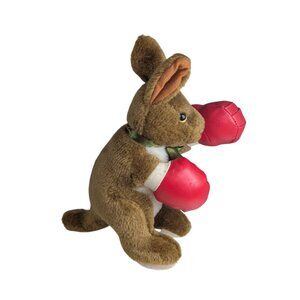 Vintage Boxing Kangaroo Plush With Red Gloves Australia Collectible Stuffed Anim